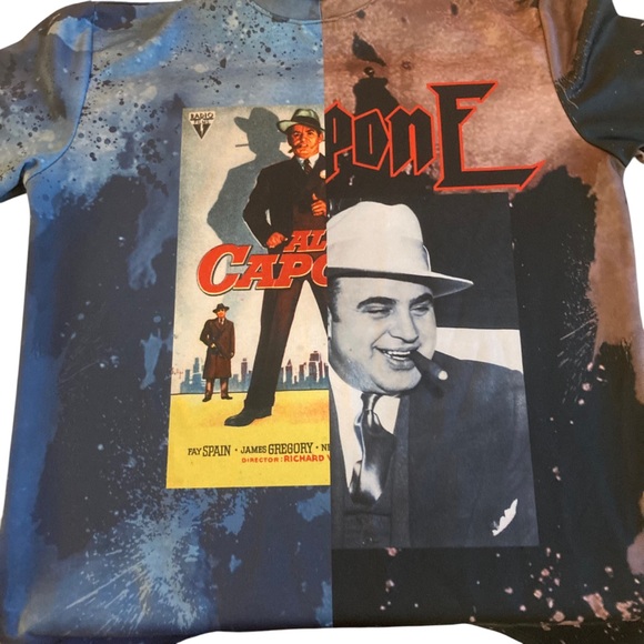 Men's Graphic T-Shirt - Blue and Black - Picture 1 of 7
